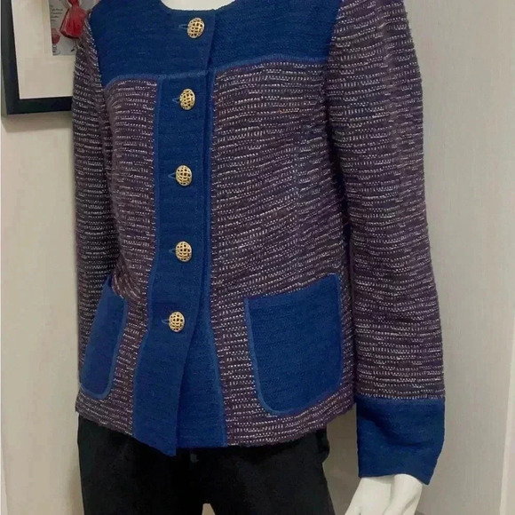 Authentic ST. John gorgeous knit jacket. In new conditions . Gorgeous color. - Picture 1 of 14